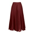 thumbnail image 5 of QHFBli Womens Girls Elastic Waist Long Flowy Bohemian Cotton Casual Maxi Skirt for Summer Beach Holiday, 5 of 8