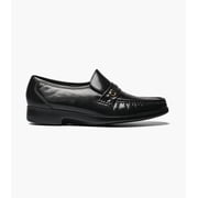 Florsheim Riva Men's Moc Toe Bit Loafer, Black, 7 3E