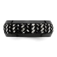 thumbnail image 4 of Edward Mirell Black Titanium & Titanium Beveled Casated 9mm Band Size: 10; for Adults and Teens; for Women and Men, 4 of 7