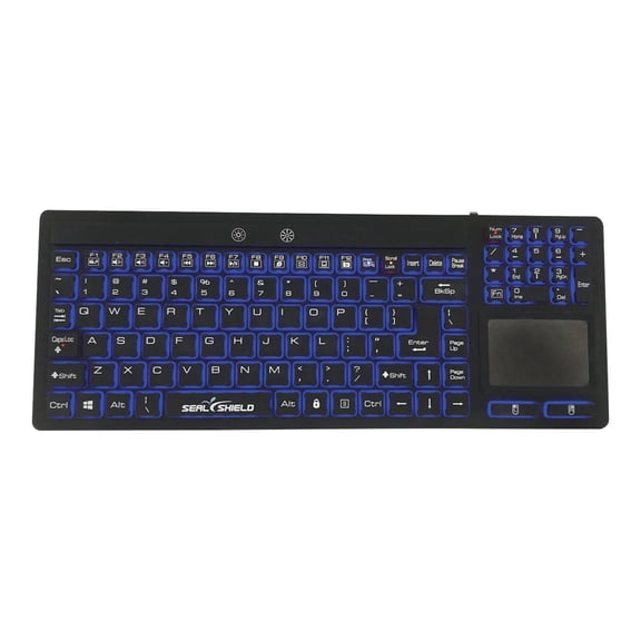 Seal Shield Glow Series Silicone Backlit Keyboard W/ Touchpad