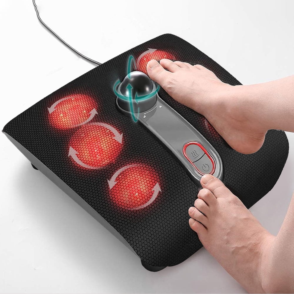 MOVSOU Foot Massager with Heat, Shiatsu Feet Massage Machine Electric Deep Kneading to Relieve