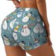 thumbnail image 1 of Fotbe Snowflake Scarf Snowman Shorts Sin Costuras – Shorts Deportivos de Cintura Alta para Mujer, Elásticos para Gimnasio, Yoga, Running o Ciclismo-Medium, 1 of 8