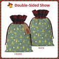 thumbnail image 2 of KLL Cute Yoga Frogs for Christmas Gift Bag,Christmas Burlap Goody Gift Bags with Plaid Drawstrings for Xmas Presents Holiday Party Favor Treats Candy-Black, 2 of 8