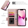 thumbnail image 3 of Allytechgroup for Apple iPhone 13 Case Wallet, Retro PU Leather Slim Fit Business Style Magnetic Closure Cards Slots RFID Blocking Phone Case for Women Men, Rosegold, 3 of 6