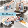 thumbnail image 2 of 6PCS Dish Towels and Dish Cloths Reuseable Dishcloths Sets for Washing Dishes, Cooking, Baking Size 11" x 11" Watercolor-style Snowman Pattern, 2 of 9