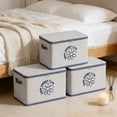 thumbnail image 2 of PEIBang Clothes Storage Bins,18"x12"x12" Foldable Clothing Storage Bins with Lid,Stackable Zippered Storage Containers for Bedroom,Closet,Dorm, 2 of 7