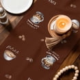 thumbnail image 4 of Coffee Gnomes Table Runner 90 Inches, Coffee Beans Cups Brown Bed Runner Dresser Scarves Tabletop for Indoor Outdoor Parties/Ceremony/Banquet, 13" x 90", 4 of 8