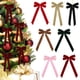 thumbnail image 1 of Set de lazos de terciopelo navideño | Paquetes de 12 lazos reutilizables para envoltura de regalos, árboles, coronas de adornos, manualidades | Textura suave y lujosa, 1 of 7