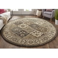thumbnail image 4 of 4' X 6' Blue Gray And Taupe Wool Paisley Tufted Handmade Stain Resistant Area Rug, 4 of 5
