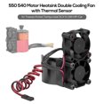 thumbnail image 4 of Ventilador de refrigeración para motor de coche RC con sensor térmico doble y abrazaderas de aleación de aluminio para radiador, 4 of 5