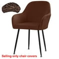 thumbnail image 1 of Chaise Haute Anti-Boulochage Anti-Rides pour Maison Hôtel Salle à Manger Douce et Confortable Récupération Extensible Marron Foncé, 1 of 9