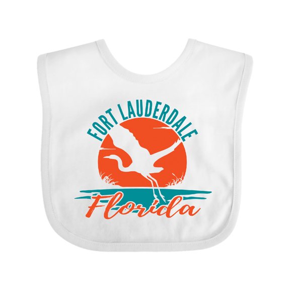 Inktastic Fort Lauderdale Florida Vacation Trip Boys or Girls Baby Bib