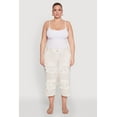thumbnail image 2 of Womens Plus Size Tie Cargo Pocket Capri Pants, 2 of 5
