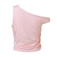 thumbnail image 5 of Rhuody Tops For Women Off The Shoulder Sleeveless Shirts Going Out Crop Tank Tops Slim Fitted Summer Leisure Women'S Clothing Pink, 5 of 5