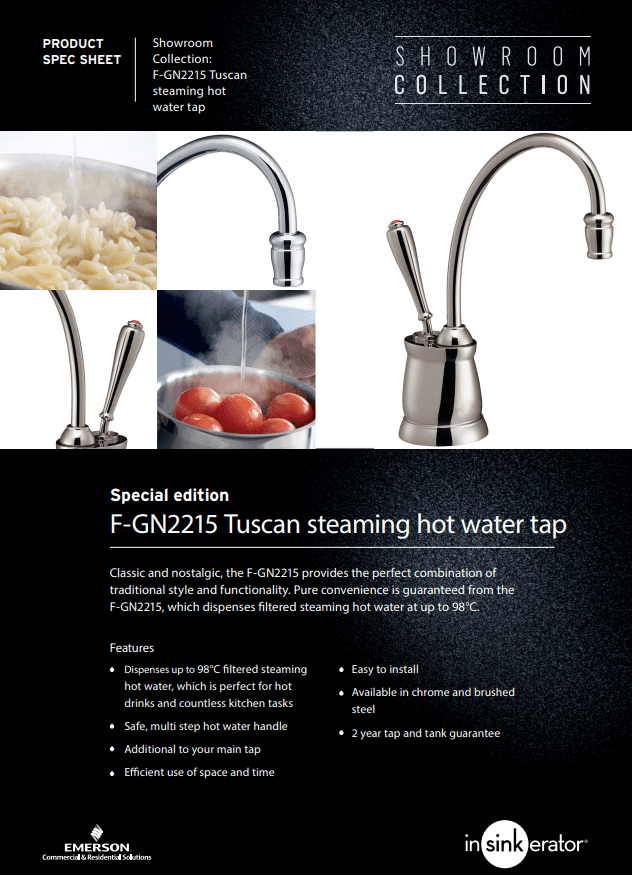 InSinkErator Indulge F-HC1100 Contemporary Instant Hot and Cold Faucet in Matte Black - 44252Y