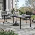 thumbnail image 2 of Afuera Living 76-inch Metal Outdoor Patio Dining Table in Black, 2 of 10