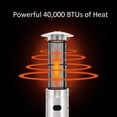 thumbnail image 4 of Costway Chauffages de Patio 40000 BTU Tube en Verre Propane Rond en Acier Inoxydable Flamme avec Roues, 4 of 9