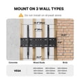 thumbnail image 5 of MountFTV Tilting TV Wall Mount Bracket Low Profile for 23-70 inch Screen TVs with 400x400mm, Holds up to 115lbs, 5 of 7