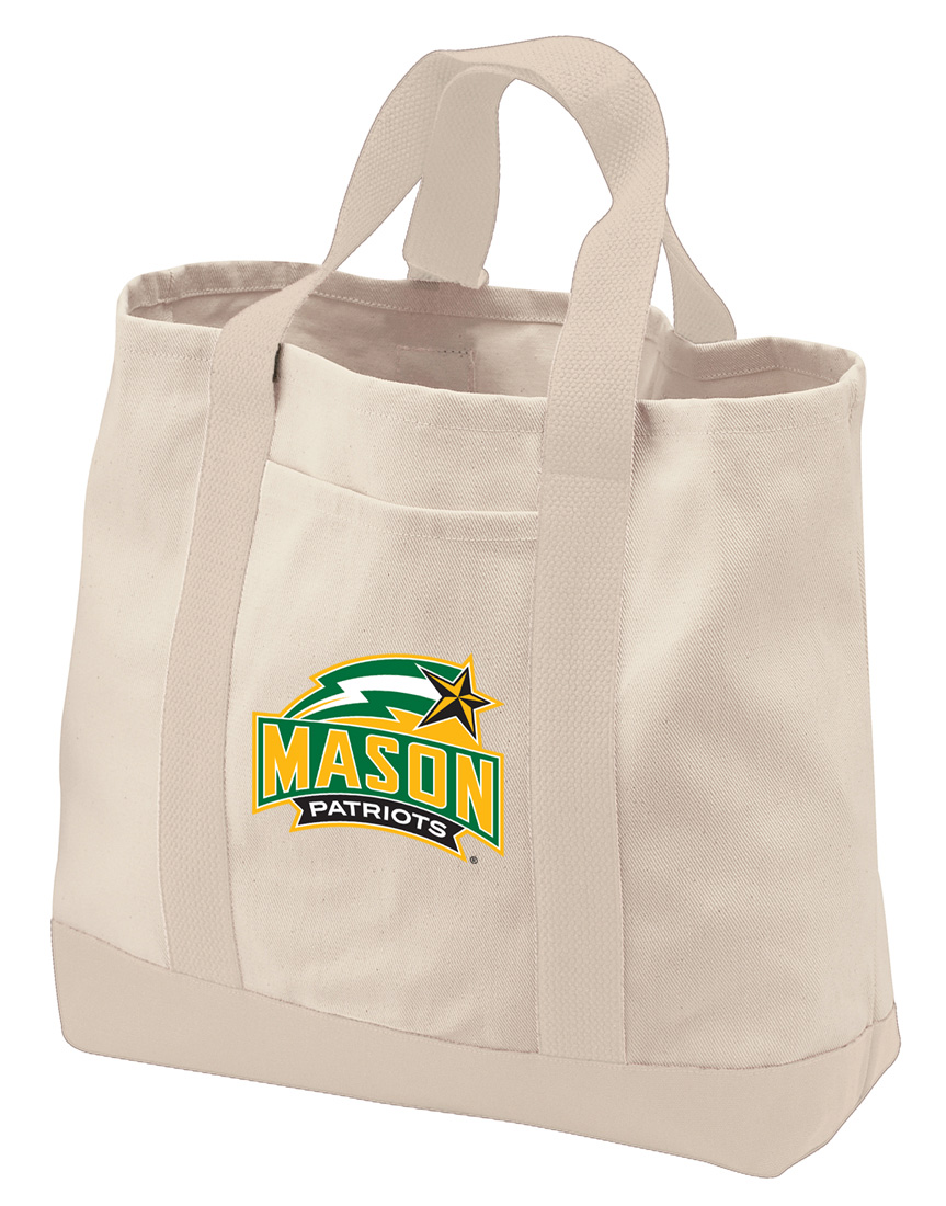Broad Bay Jumbo GMU Tote Bag or Large Canvas George Mason University Shopping Bag