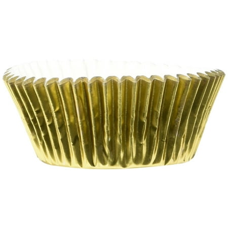 Kimono Gold Foil - Fox Run Gold Foil Mini Party Bake Cups Candy Cupcakes Cake Muffin Liners 48 Pack