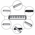 thumbnail image 3 of Dalazy Melodica Portable ABS 39 Keys Melodica Student Teaching Wind Musical Instrument, Black, 3 of 4