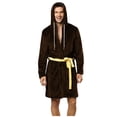 thumbnail image 1 of Pijama de una pieza con capucha y degradado de franela para hombre Pompotops oipoqjl29417, 1 of 5