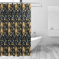 thumbnail image 2 of FREEAMG Shower Curtains Honeycomb Bee Curtain，Waterproof Fabric Decor Shower Curtains for Bathroom Set with 12 Hooks, 66"x 72", 2 of 6