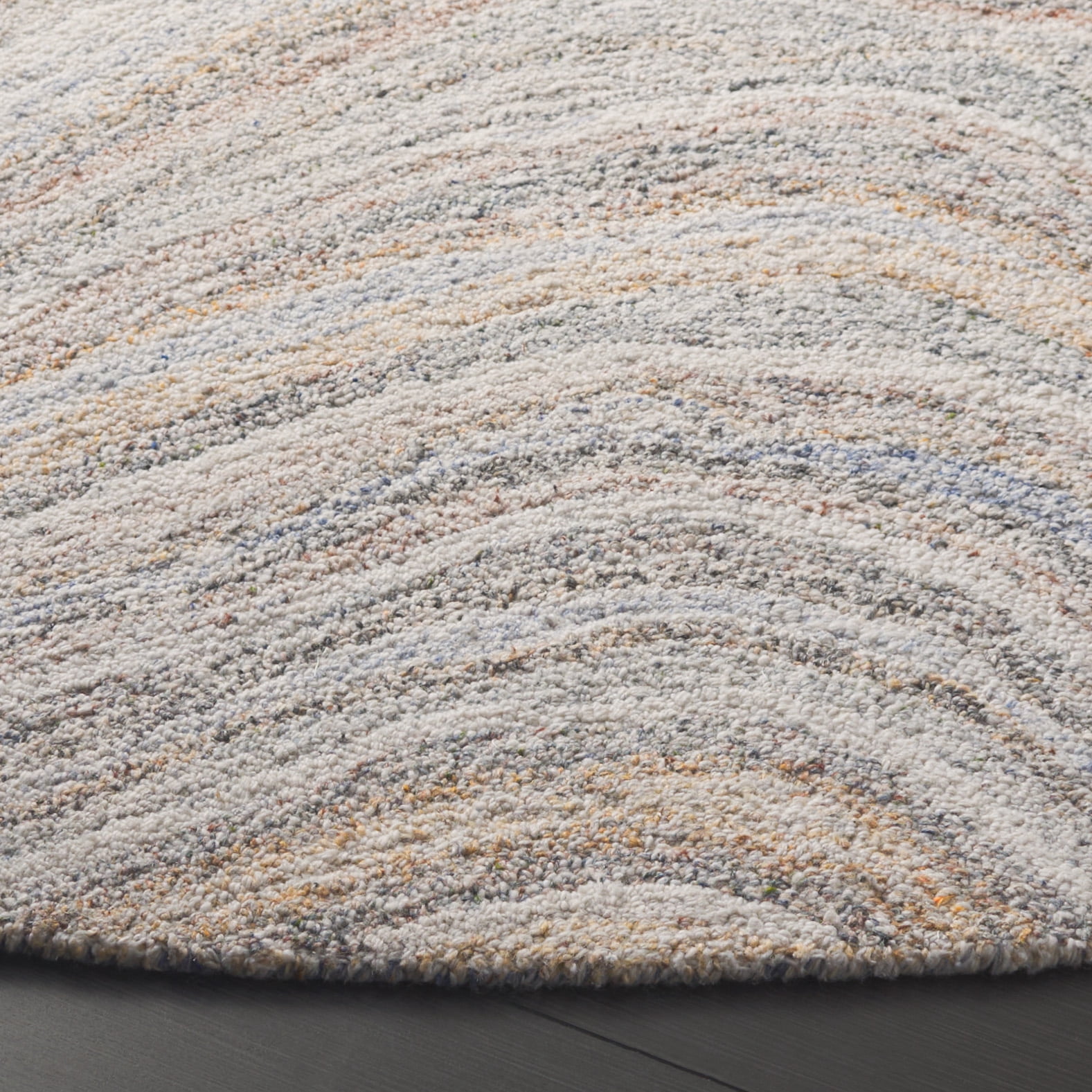 SAFAVIEH Renewal Rory Abstract Area Rug, Beige/Gray, 6' x 6' Round