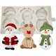 thumbnail image 1 of Moldes de fondant de Navidad, muñeco de nieve, Papá Noel, reno, caramelo de silicona, molde de chocolate, herramienta para hornear, moldes de arcilla para Navidad, cumpleaños, Año Nuevo, suministros Namotu JQWJ345, 1 of 5