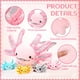 thumbnail image 3 of Set de peluche Aoriher Axolotl de 60 cm con 4 animales de peluche para bebés, 3 of 7