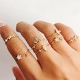 thumbnail image 1 of Conjuntos de anillos geométricos bohemios, estrella de cristal, Luna, flor, mariposa, constelación, conjunto de anillos para nudillos, joyería de moda para mujer Tan Jianjun  unisex, 1 of 2