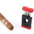 thumbnail image 4 of 2 en 1 – Cortador de puros con cuerpo de acero inoxidable – Corte de cigarros multifuncional (rojo negro), 4 of 5