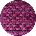 thumbnail image 1 of Ahgly Company Indoor Round Persian Pink Traditional Area Rugs, 6' Round, 1 of 4