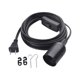 thumbnail image 5 of Cable de extensión para lámpara colgante, para bombilla de 60 W con base E26, accesorios de iluminación para granja, garaje, enchufe estadounidense. Cable de 18 m, 5 of 8