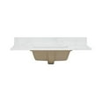 thumbnail image 3 of Pemberly Row 37" Engineered Stone Vanity Top - Grain White w/ Single White Sink, 3 of 8