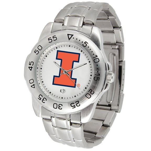 White Illinois Fighting Illini Sport Steel Watch