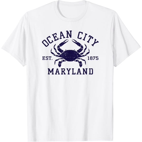 Ocean City Maryland Crab Souvenir Retro Throwback Men Women T Shirt