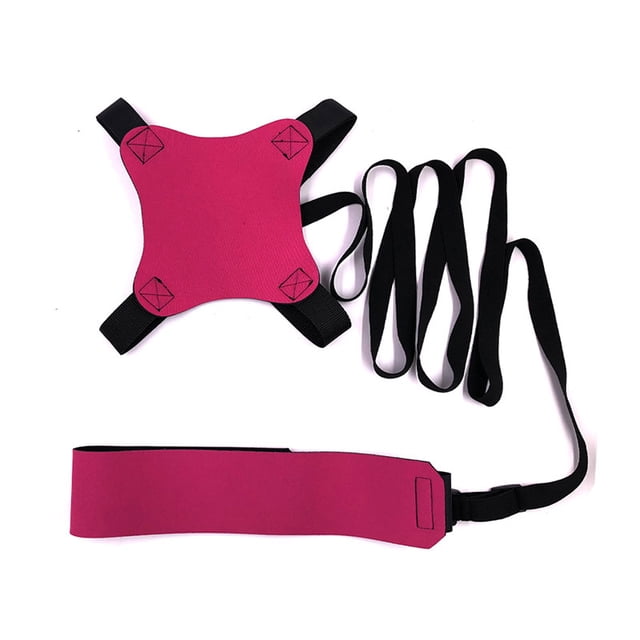 Volleyball Training Equipment Volleyball Trainer Practice Belt made of pink neoprene cloth and black nylon straps. Features an adjustable belt buckle and elastic cord for efficient volleyball training. Ideal for beginners and professionals, suitable for indoor and outdoor use. Often referred to as a volleyball training belt or elastic cord trainer.