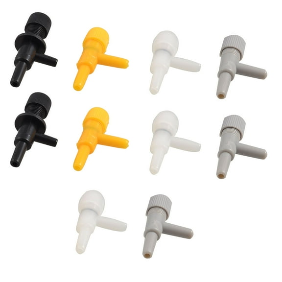 REGALWOVEN 10 Pcs Male Thread Connecting Multicolor Air Control Valves for Aquarium