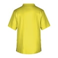 thumbnail image 3 of ADSSDQ Scrub Tops for Mens Soild/Gradient Color Plus Size V-Ncek Short Sleeve Comfort Workwear Shirt with 3 Pocket Yellow M, 3 of 3