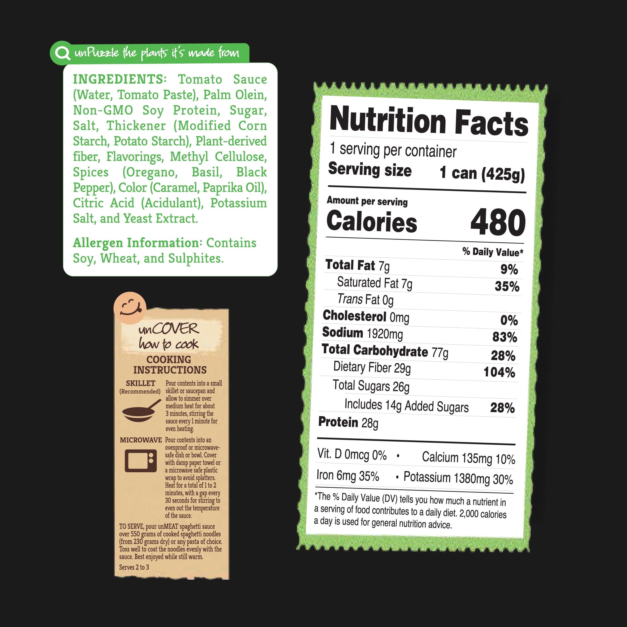 unMEAT Plant-Based Meatballs In Spaghetti Sauce, 15oz Can