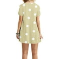 thumbnail image 4 of Annhoo Womens Mini Dress Summer Casual Polka Dots Short Sleeve Crewneck T Shirt Dresses Beach Vacation Short Sundress, 4 of 6