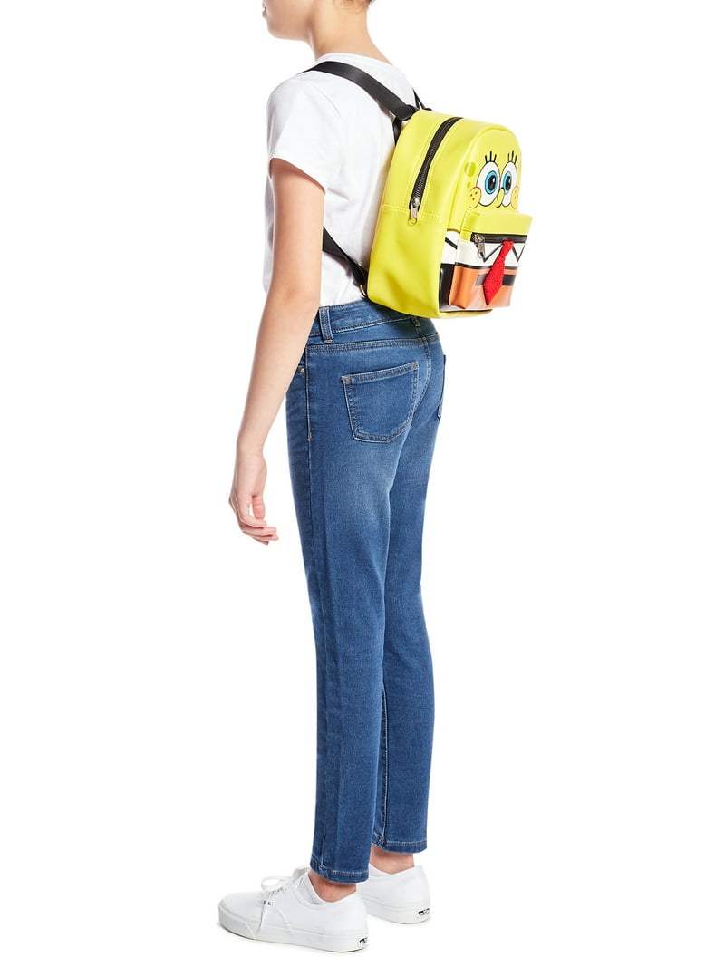 Pop Mart Sponge Bob Yellow 2 Way Backpack NWT SpongeBob Square Pants Backpack for Boys & Girls, 16” Big  main image 4
