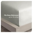 thumbnail image 4 of 2-Pack Fitted Bottom Sheets Split King - Premium 1800 Ultra-Soft Microfiber - Deep Pocket - 4 Twin XL Fitted Sheets (Split King, Light Grey), 4 of 8