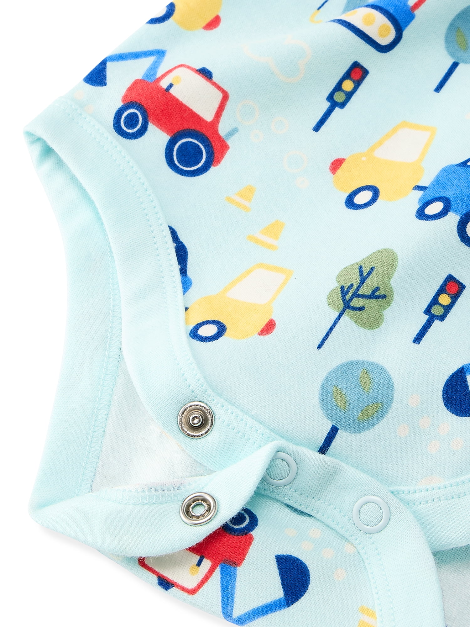 Garanimals Newborn & Baby Boy Cotton Lap-Shoulder Short-Sleeve Bodysuit, Sizes 0–24M