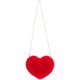 thumbnail image 2 of Monedero para teléfono móvil Bolso bandolera en forma de corazón de felpa con cadena Lindo bolso de hombro esponjoso para mujeres Damas Ormromra HMHZ853-5, 2 of 9