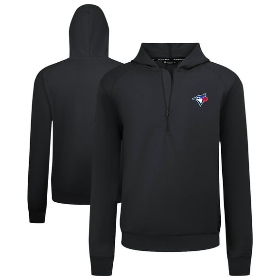 Men's Levelwear  Black Toronto Blue Jays Technic Insignia Quarter-Zip Hoodie