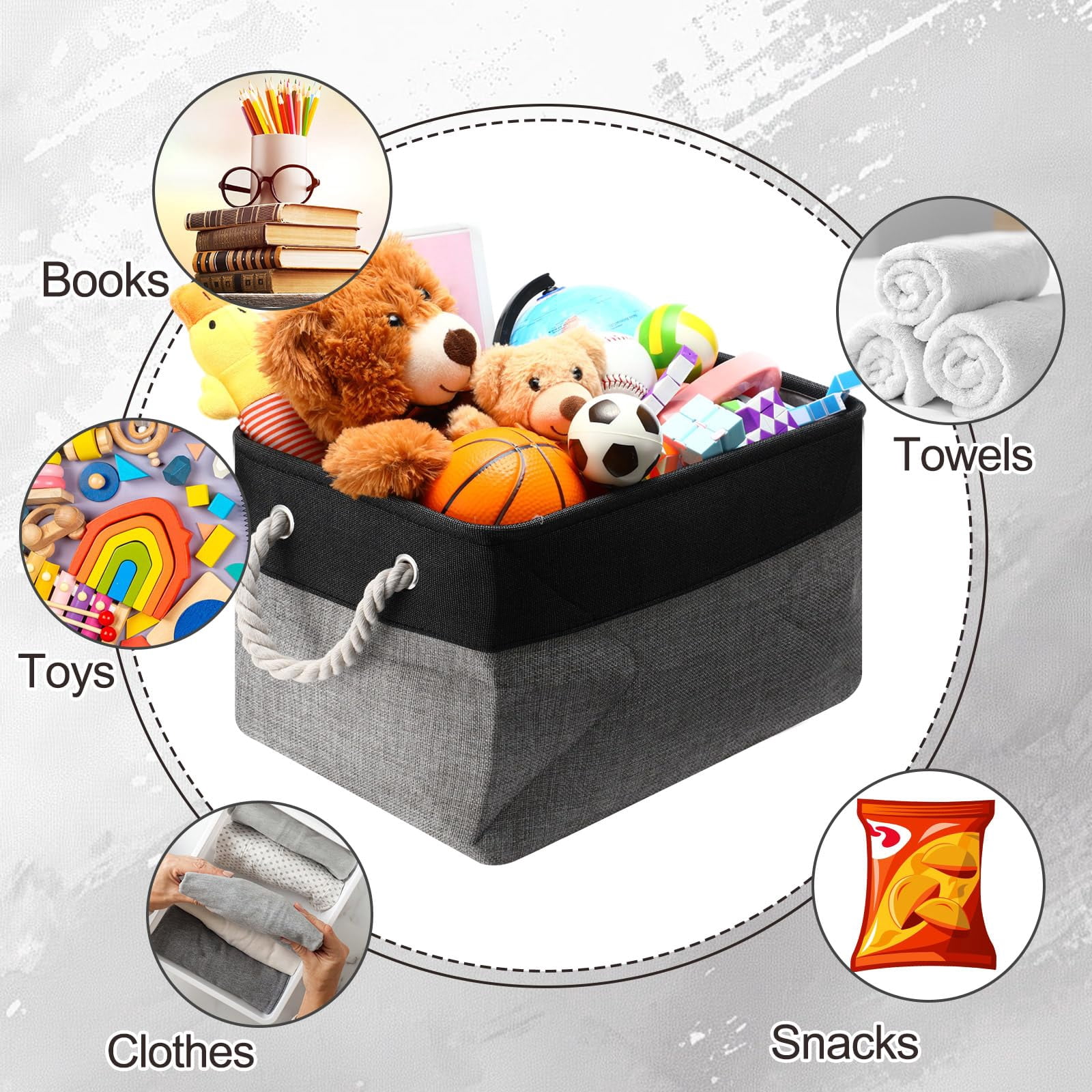 8 Pack Collapsible Storage Bins Fabric Storage Bins Polyester Fabric Baskets with Handles Linen Closet Organizer for Shelf Home Closet Towels Toys(12 x 12 x 12 in,Beige)