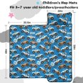 thumbnail image 5 of Monster Cartoon Truck Blue Pattern Teens Toddler Nap Mat with Pillow, Sleeping Mat Bag for Preschool Daycare 59"x22", 5 of 6