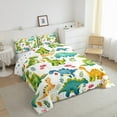 thumbnail image 3 of Castle Fairy Cute Dino Twin Comforter Sets,Jungle Wildlife Dinosaur Bedding Set, 3 of 8